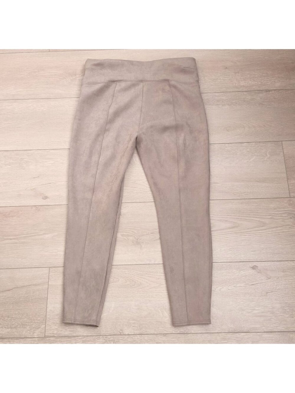 Spanx Faux Suede Camel High Waisted Leggings Pants Womens 1X